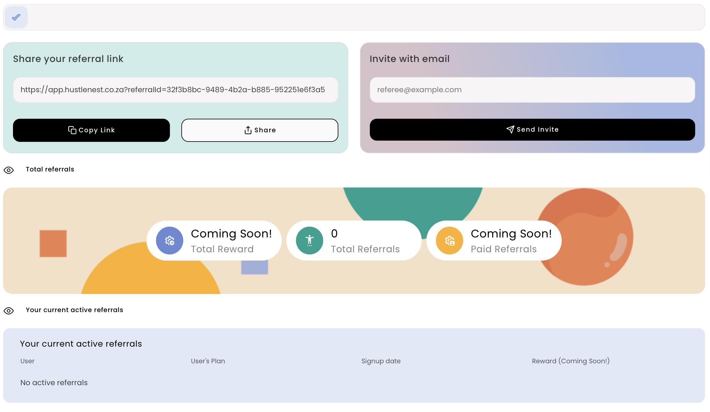 HustleNest – Sharing is Caring (Referral Program)