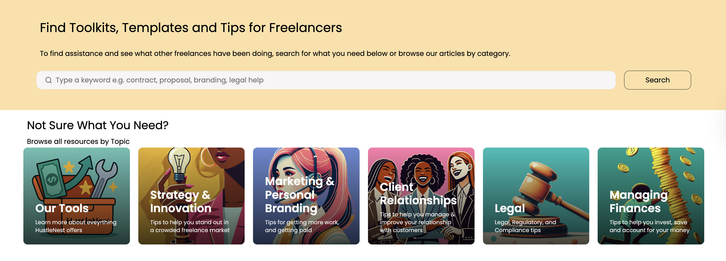 HustleNest – Freelancer Resources & Toolkits